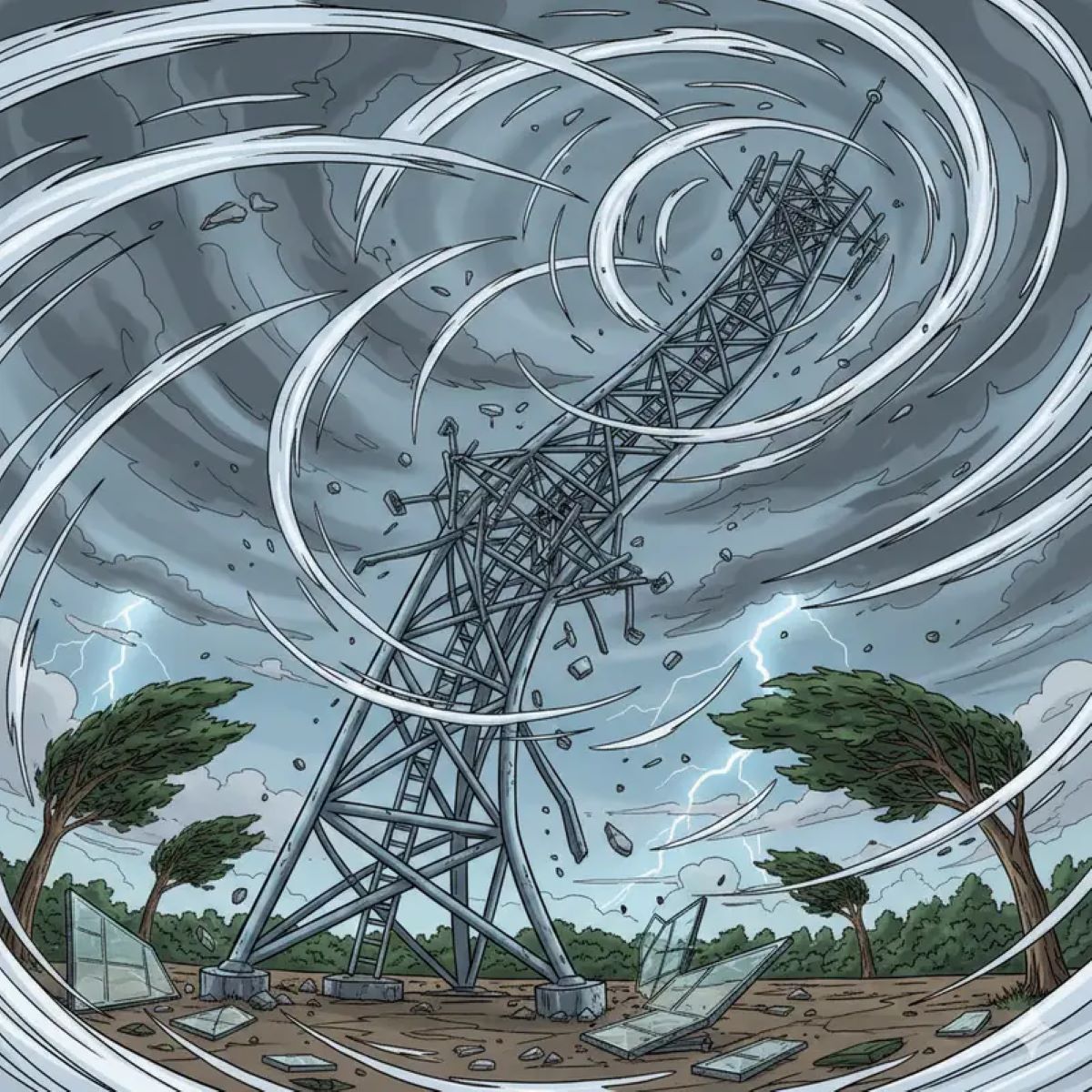 Tower Milik Pemkab Cianjur Roboh Diterjang Angin Kencang, Satu Orang Tewas