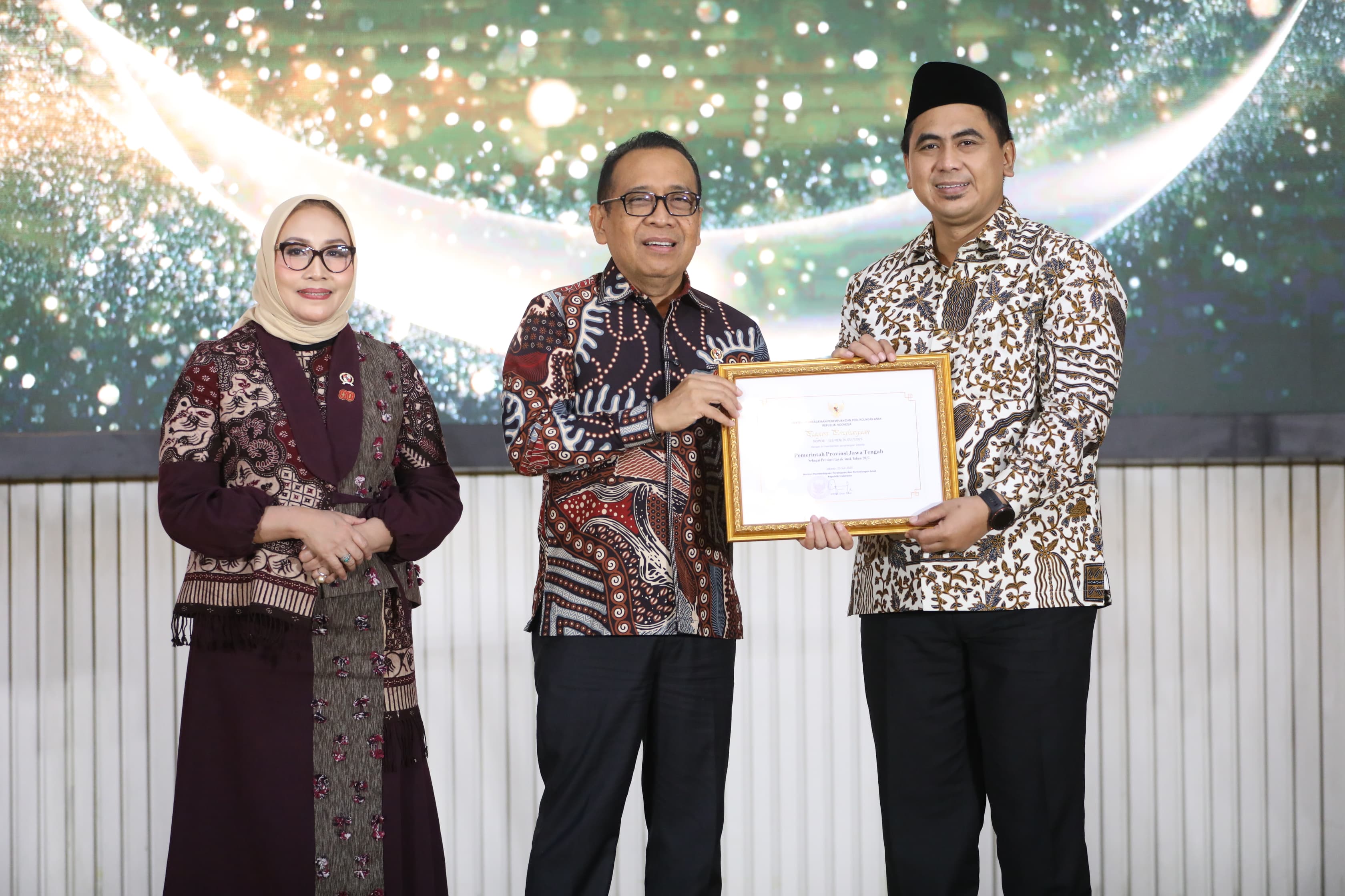 Komitmen dalam Pemenuhan Hak Anak, Jateng Kembali Diganjar Penghargaan Provinsi Layak Anak