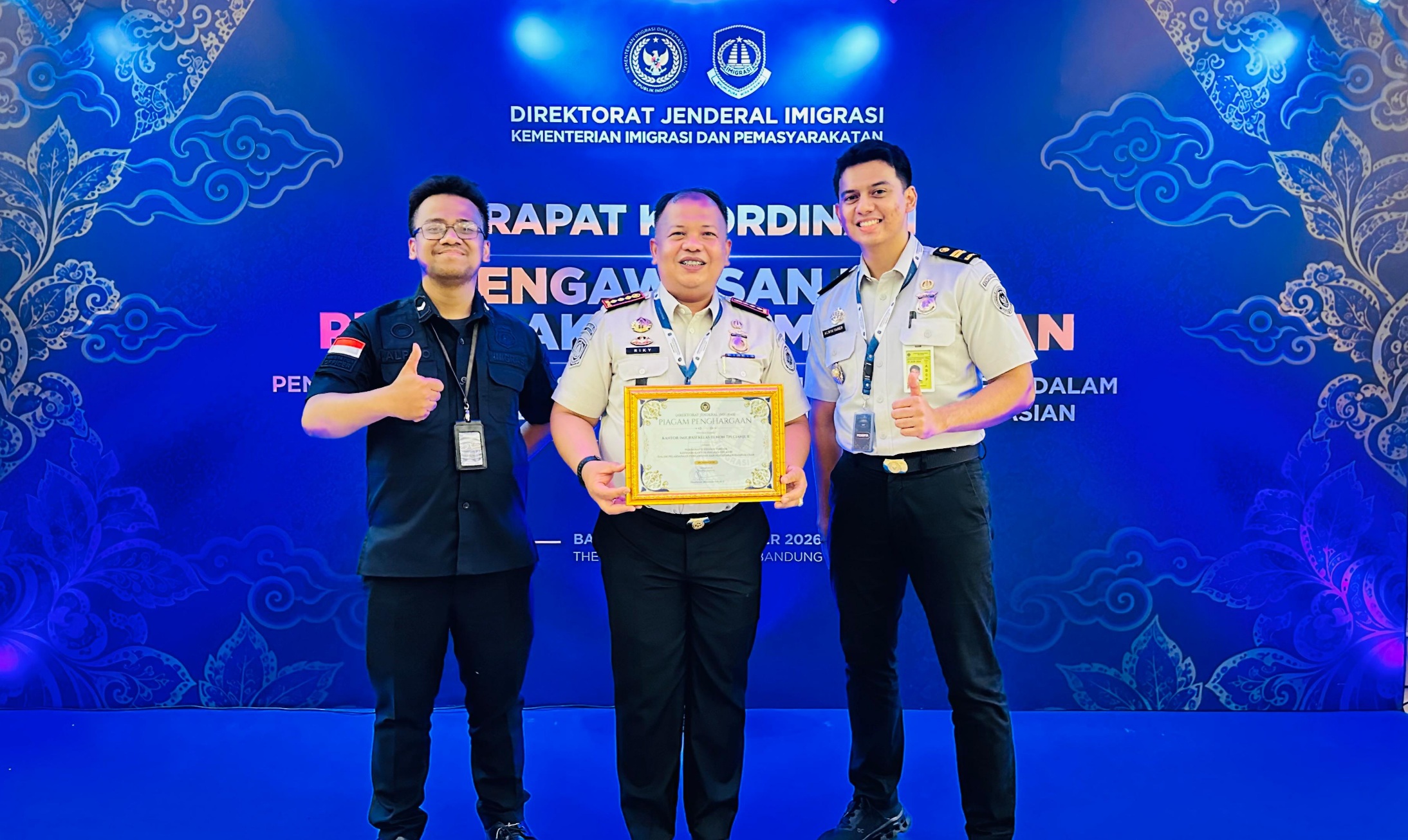 Imigrasi Cianjur Raih Peringkat II Kinerja Terbaik Pengawasan dan  Penindakan Keimigrasian Tahun 2026