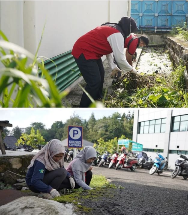 Jaga Kebersihan Lingkungan, RSUD Cimacan Laksanakan Giat Jumsih