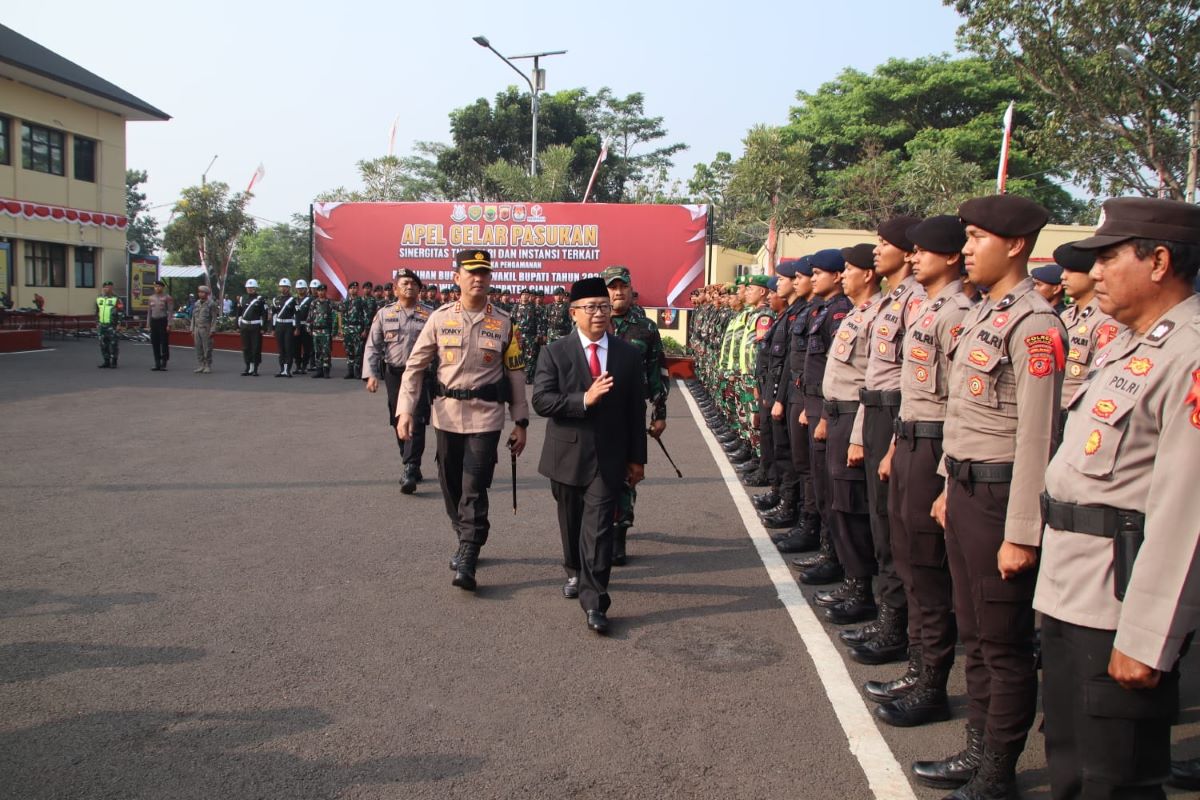 Jelang Pilkada Serentak 2024, Polres Cianjur Gelar Apel Pasukan Mantap Praja Lodaya 2024