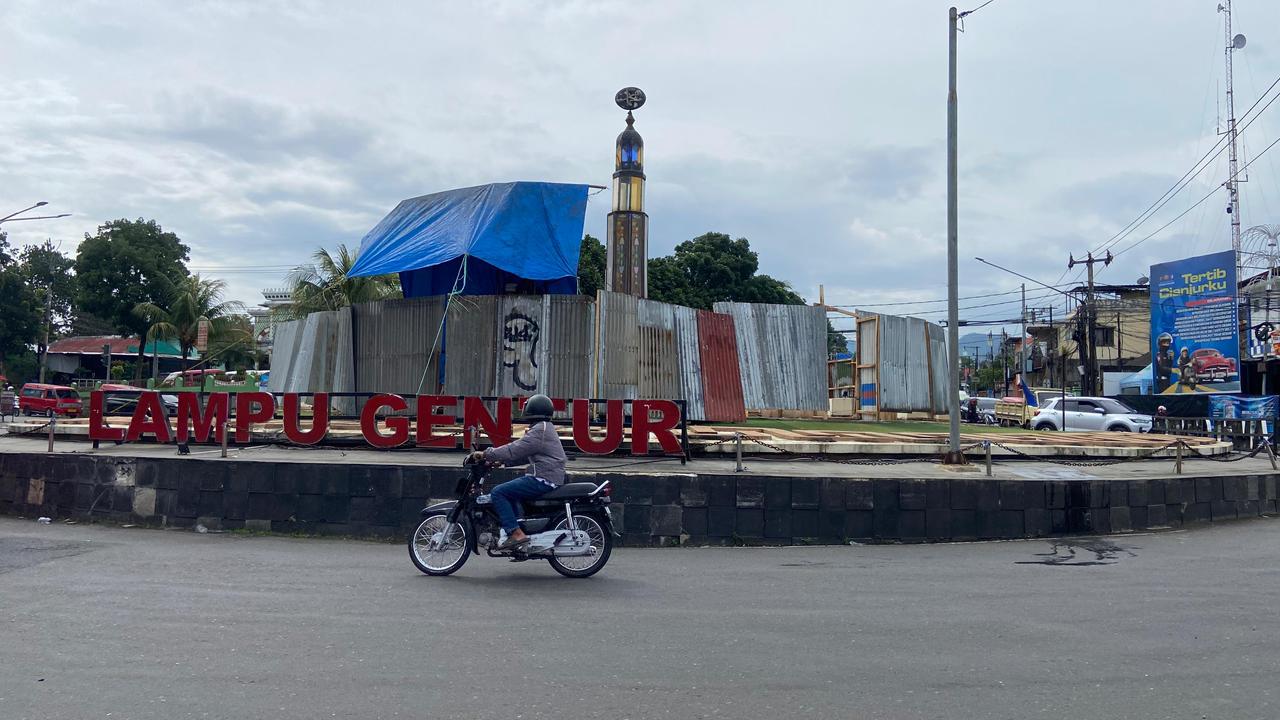 Tugu Lampu Gentur Cianjur Akan Ditambah Kolam Air Mancur