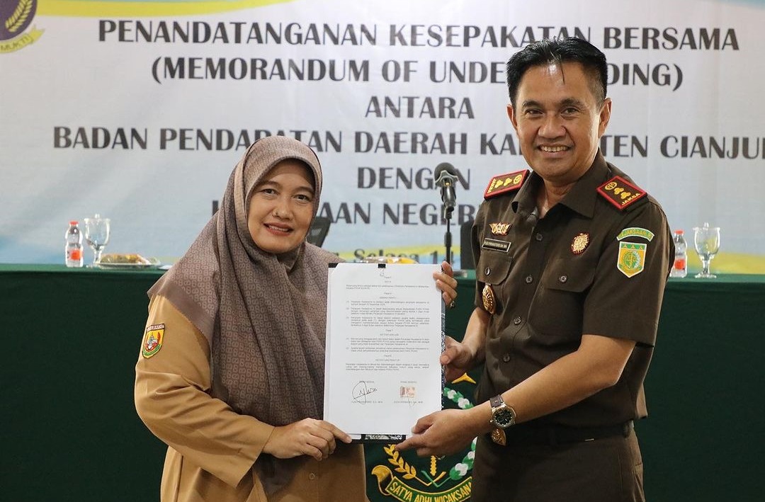 Bapenda dan Kejaksaan Negeri Cianjur Teken MoU 