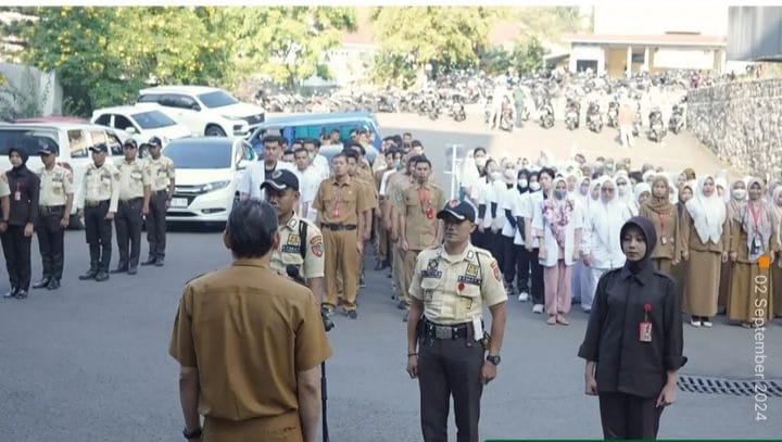 Kegiatan Rutin, RSUD Cimacan Cianjur Gelar Apel Pagi