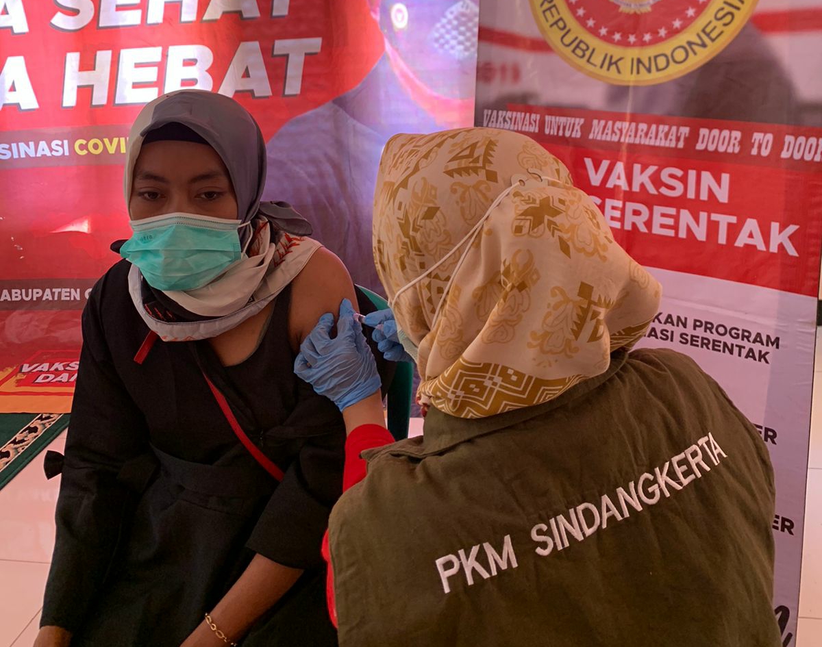 BIN RI Berikan Pelayanan Vaksinasi Covid-19 di Enam Desa Kecamatan Pagelaran Cianjur