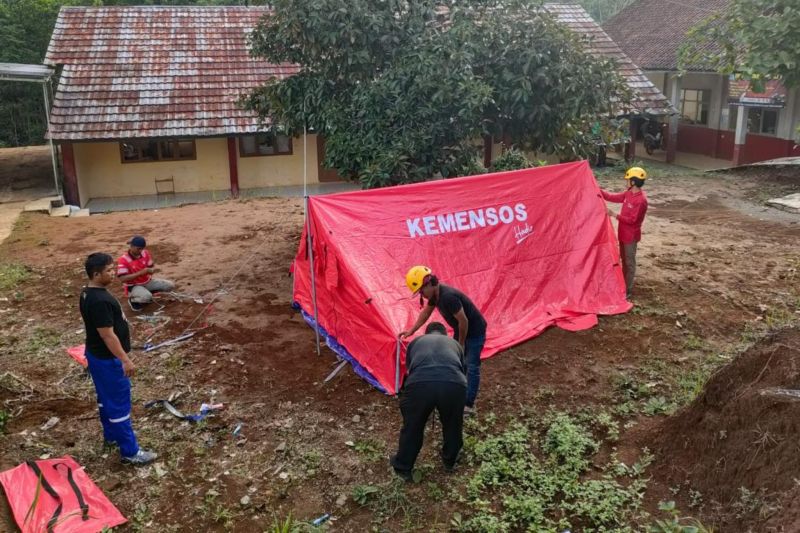 Tagana Tasikmalaya Siagakan Tenda Darurat di Daerah Terdampak Gempa Garut