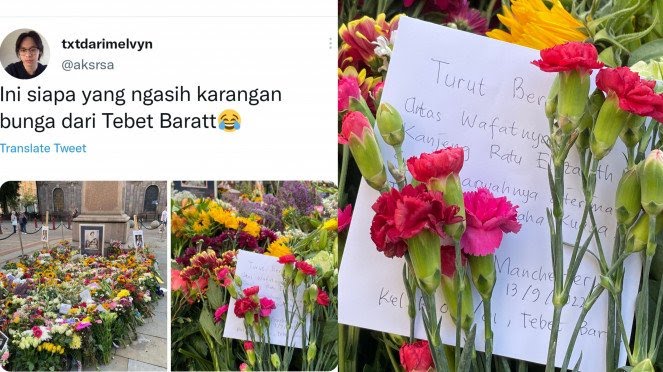 Viral Buket Bunga dari Tebet untuk Ratu Elizabeth II, Isinya Bikin Salfok