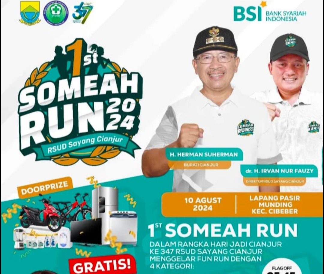 HJC ke-347, RSUD Sayang Cianjur Gelar '1st Someah Run', Buruan Daftar! 