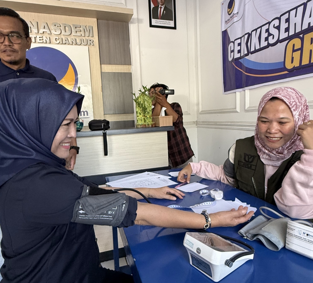 DPD Partai NasDem Cianjur Gelar Cek Kesehatan Gratis Sambut HUT ke-14 