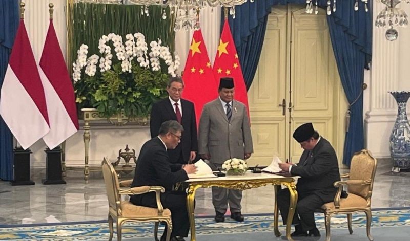 Prabowo dan Li Qiang Saksikan Penandatanganan Empat Kerja Sama Ekonomi