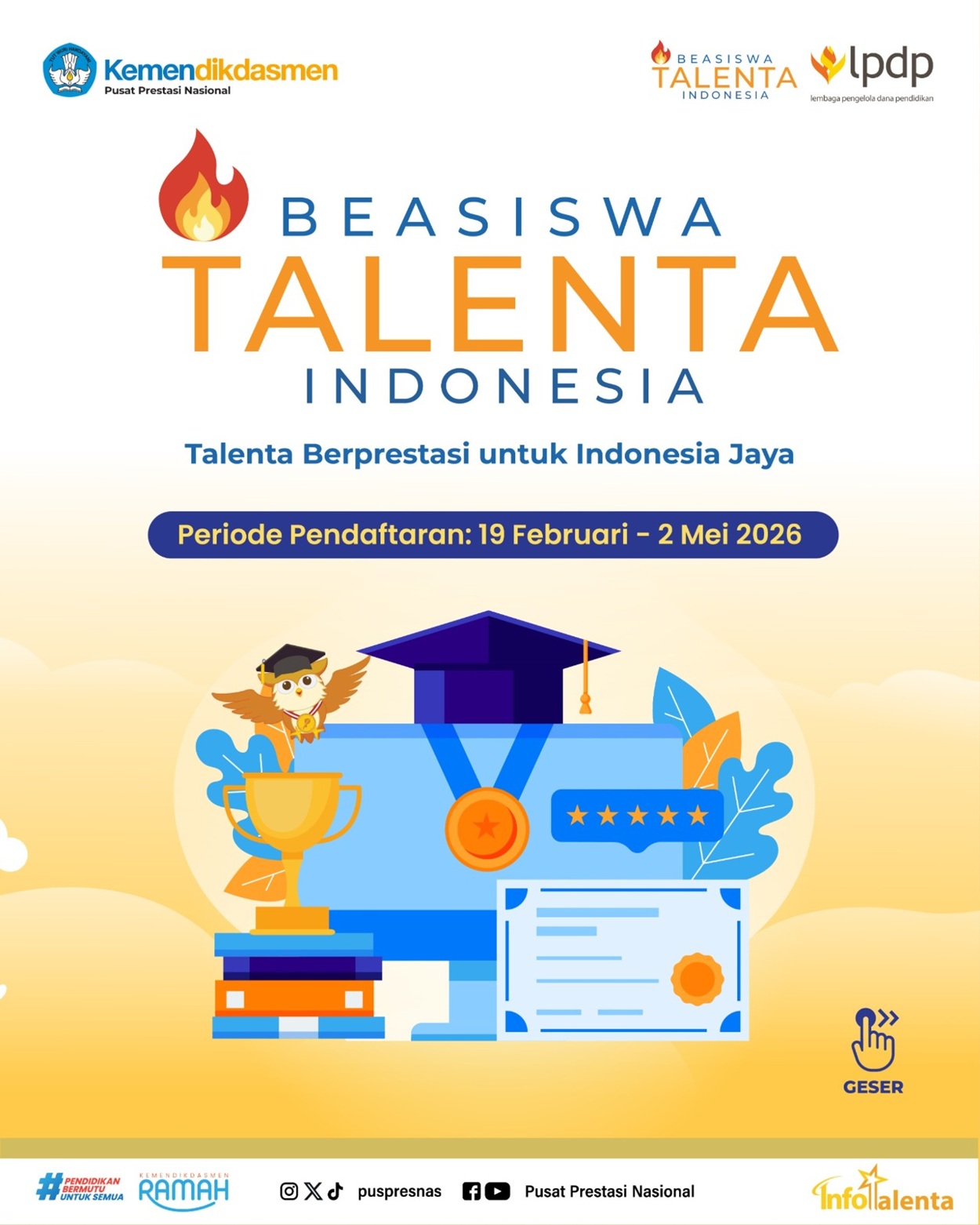 Kemendikdasmen Luncurkan Beasiswa Talenta Indonesia