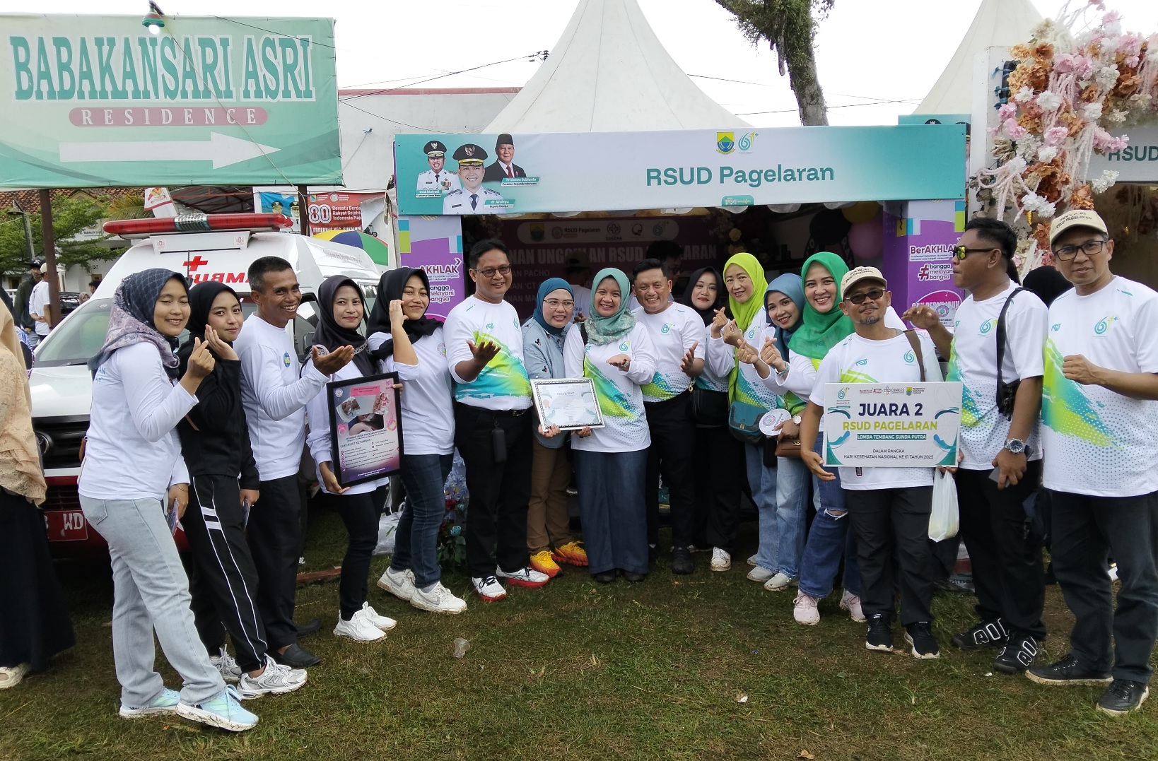Stand RSUD Pagelaran Jadi Terbaik Pada Puncak HKN ke-61 Kabupaten Cianjur
