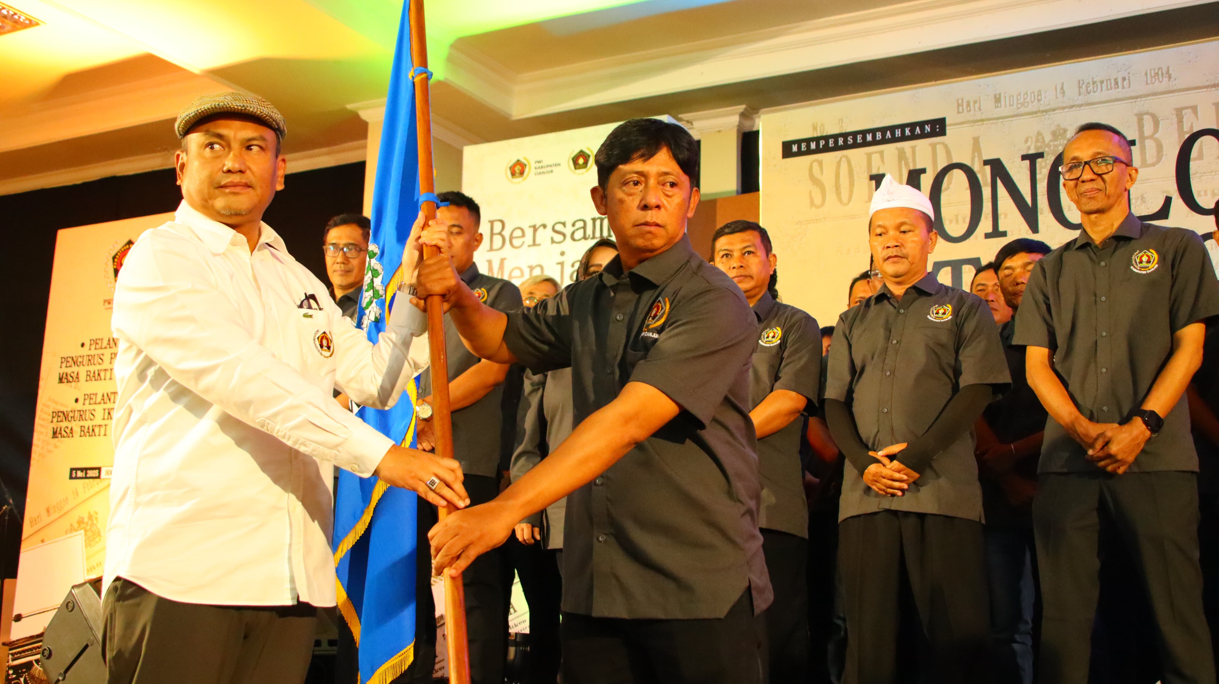 Pelantikan Ketua dan Pengurus PWI Kabupaten Cianjur Dimeriahkan Penampilan Monolog Tirto