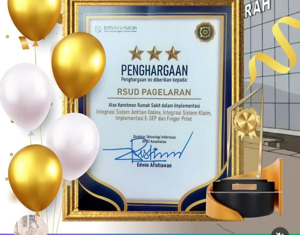 RSUD Pagelaran Cianjur Raih Penghargaan Bintang Tiga Digital JKN BPJS Kesehatan