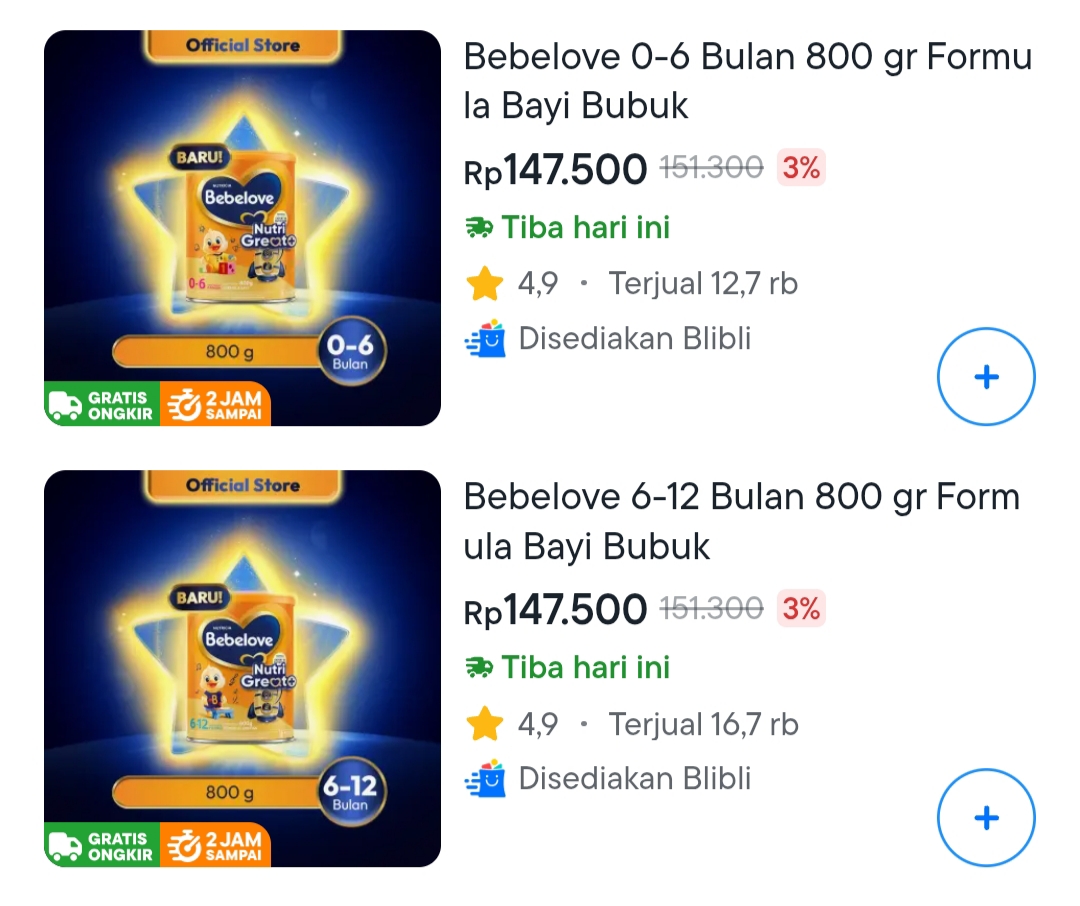 Cek di Sini! Berapa Harga Bebelove Terbaru untuk Stok Nutrisi Si Kecil?