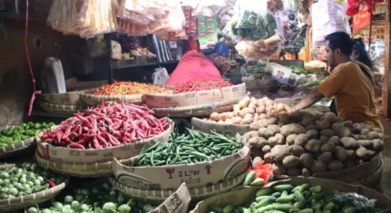 Imbas Musim Kemarau, Stok Sawi dan Pakcoy Mulai Menipis di Pasar Muka Cianjur