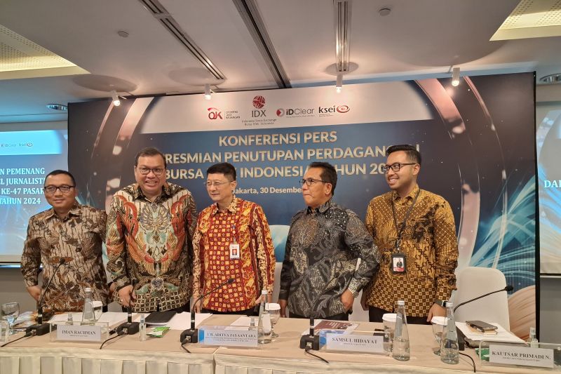 Kapitalisasi Pasar Modal Indonesia Rp12.264 Triliun Hingga Akhir 2024