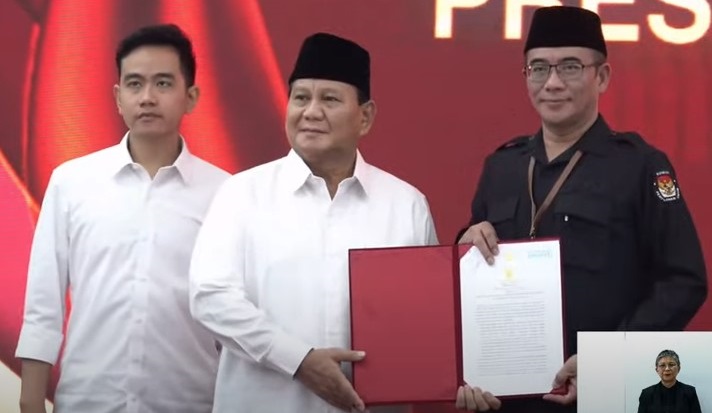 KPU Tetapkan Prabowo-Gibran Jadi Presiden-Wapres Terpilih 2024-2029