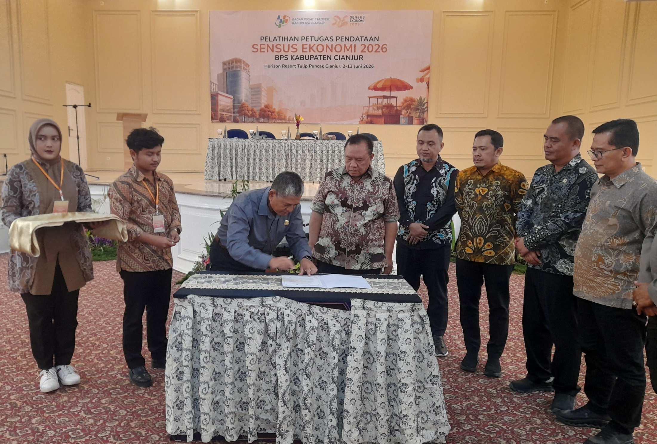 Sensus Ekonomi 2026 Resmi Dicanangkan, BPS Libatkan 2.390 Petugas di Cianjur