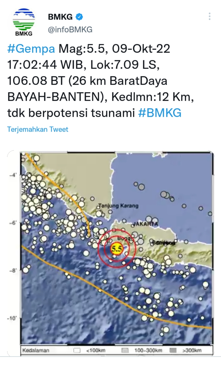 Warga Cianjur Rasakan Getaran Gempa Hitungan Detik