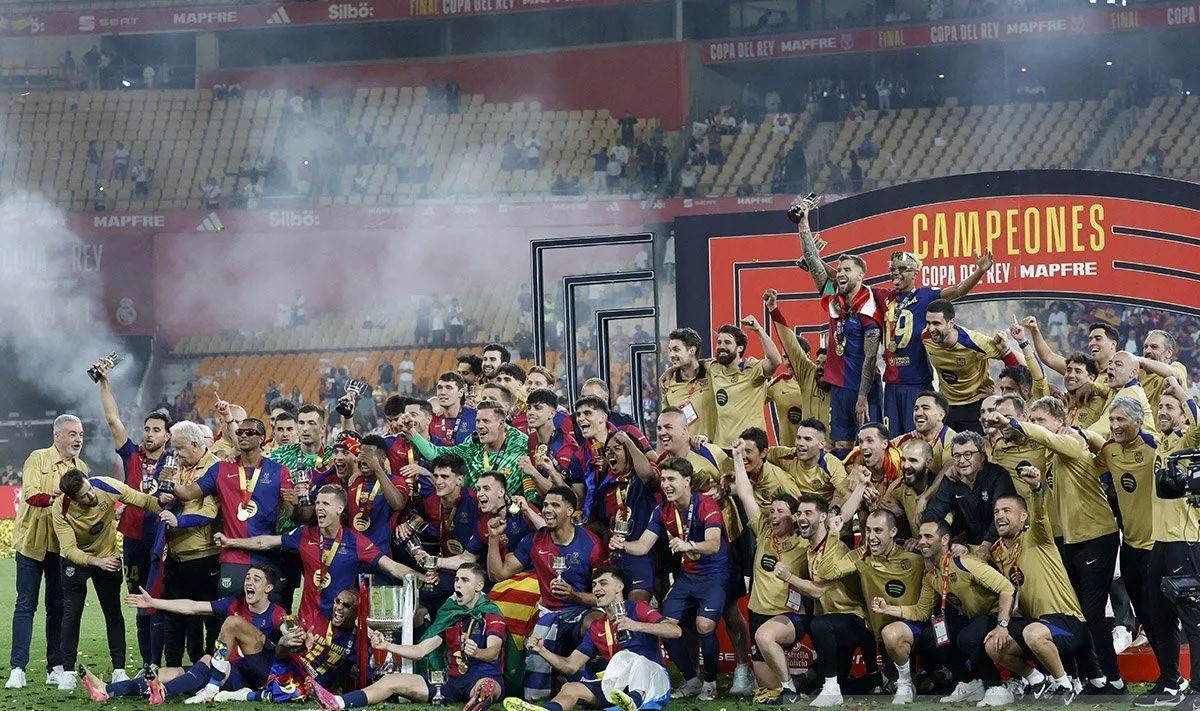 Menang Dramatis 3-2 Atas Madrid, Barcelona Juara Copa del Rey