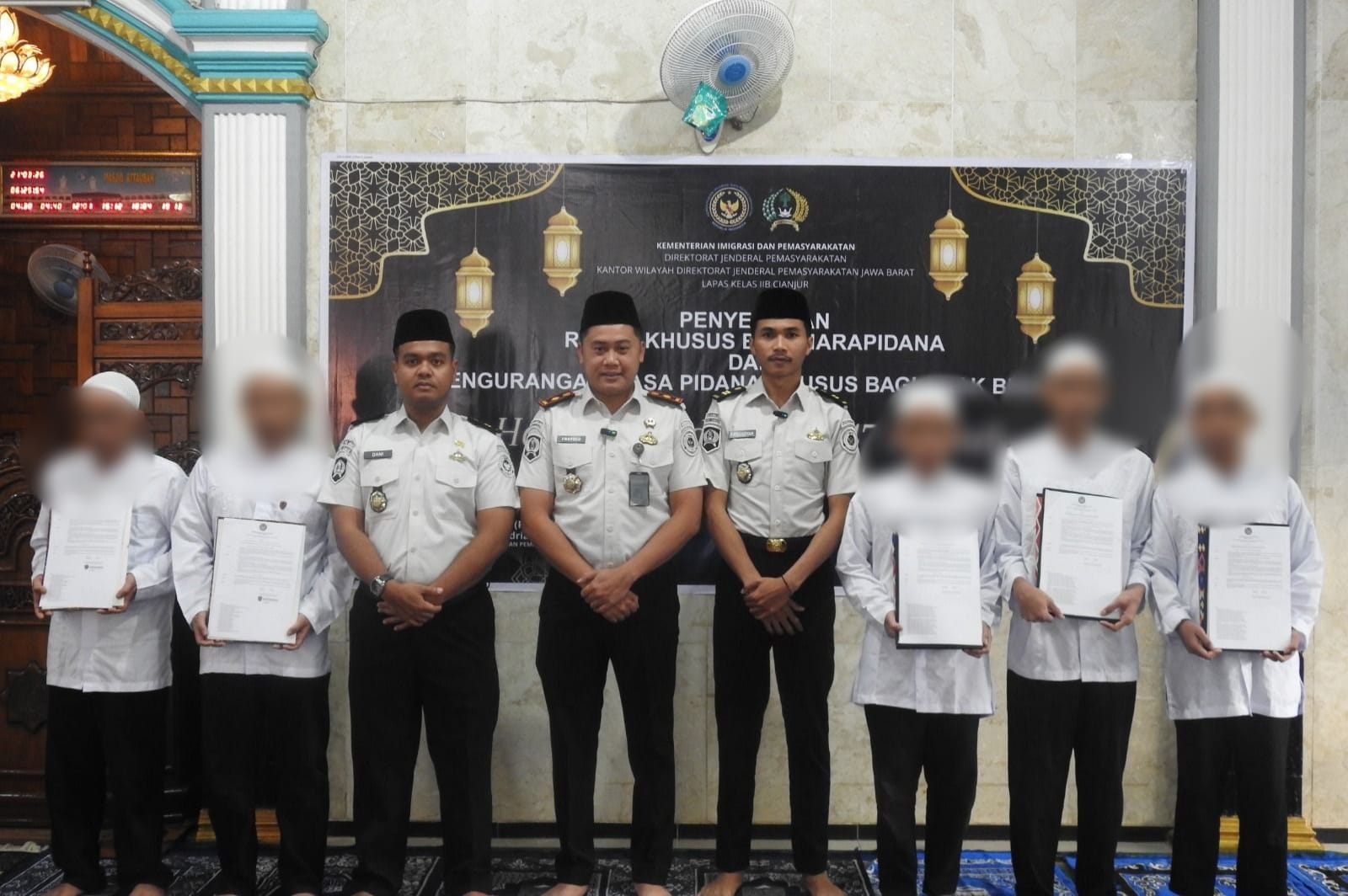604 Warga Binaan Lapas Cianjur Dapat Remisi Idulfitri, 5 Orang Langsung Bebas