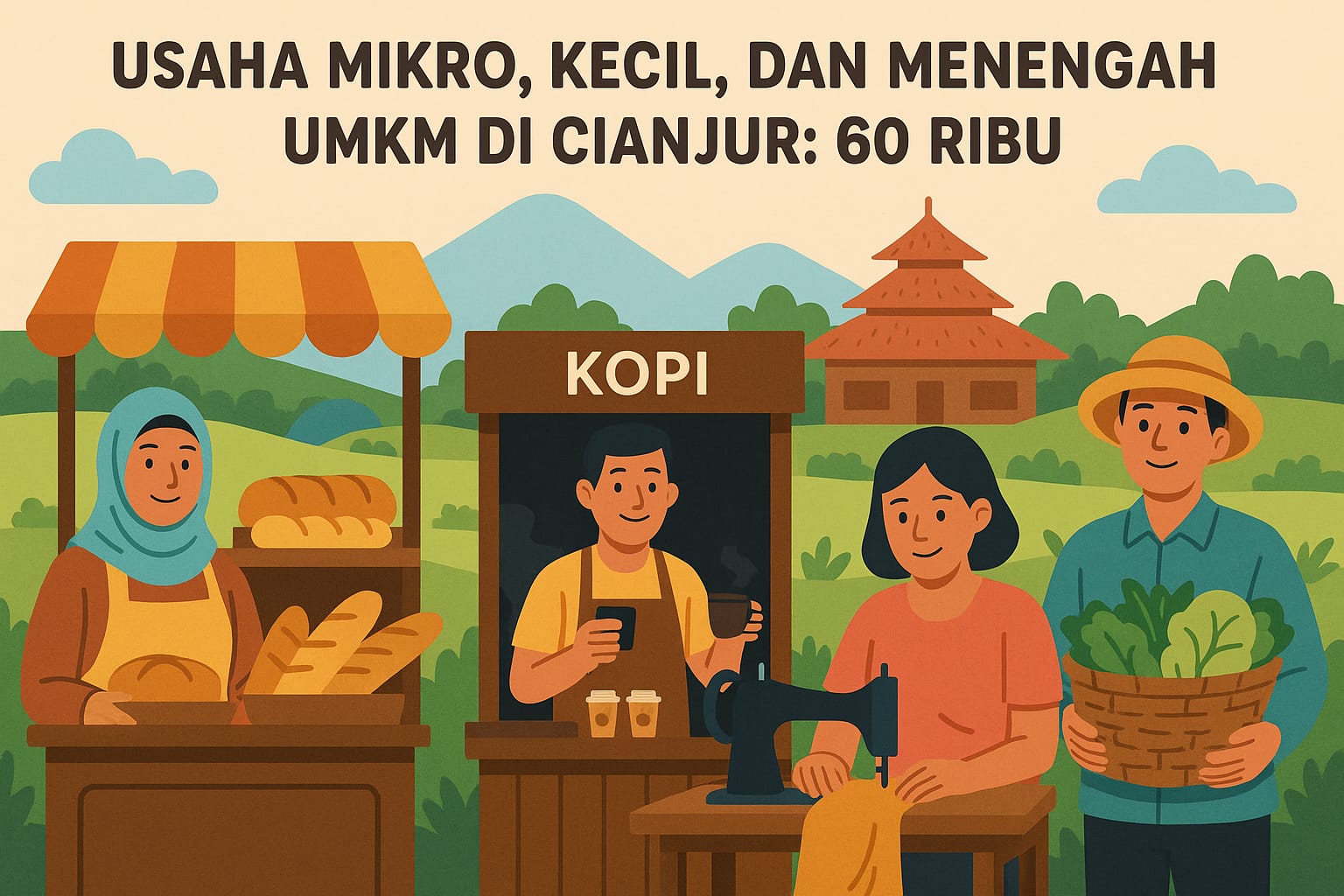 Didominasi Usaha Pangan, Jumlah Total UMKM di Kabupaten Cianjur Capai 60 Ribu