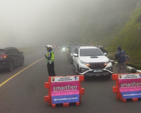 Libur Panjang, Volume Kendaraan di Puncak Cianjur Meningkat