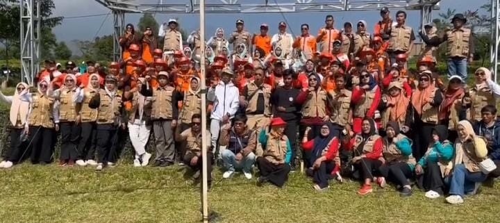 BPBD Cianjur Peringati Bulan PRB 2025 di Sarongge Valley