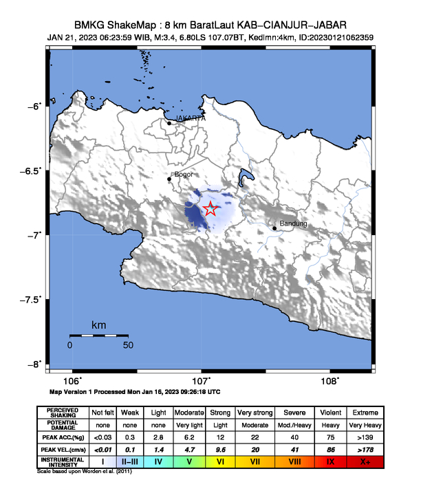 Gempa Magnitudo 3,4 Guncang Cianjur, BPBD Sebut Getarannya Terasa Sampai Cianjur Selatan