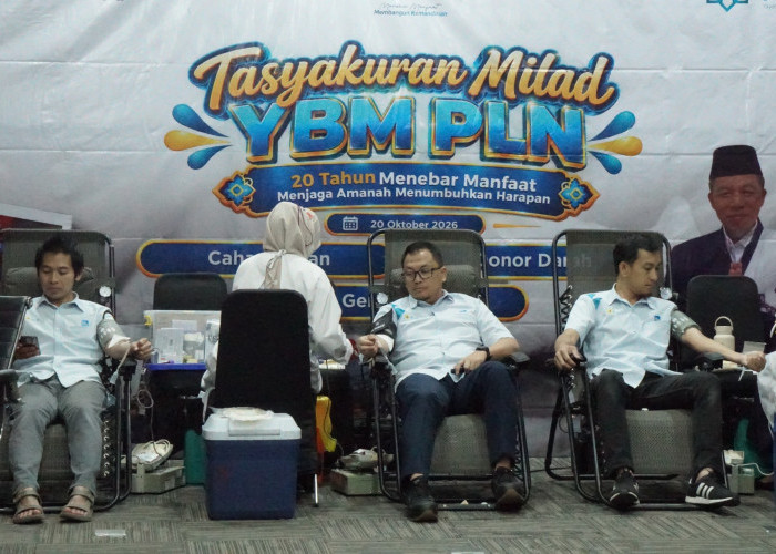 Tasyakuran Milad ke-20, YBM PLN UIP JBT Gelar Donor Darah dan Tausyiah