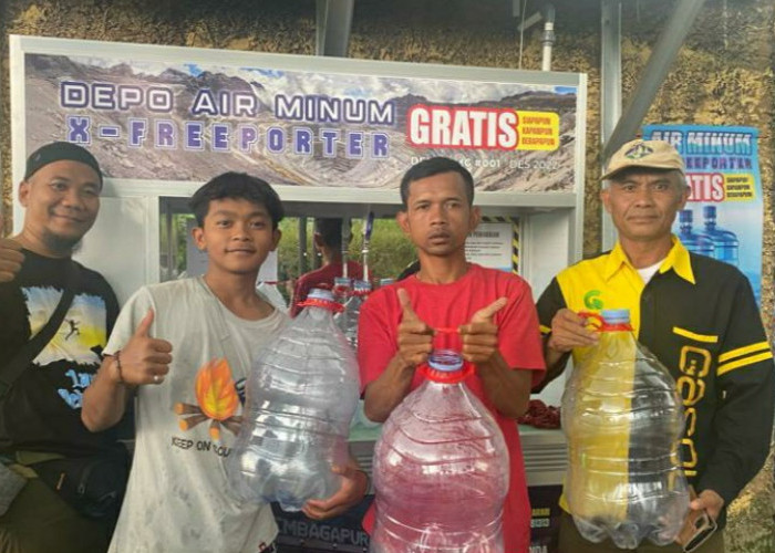 Gratis! X-Freeporter dan Nasuha Care Dirikan Depot Air Minum Bagi Korban Gempa Cianjur