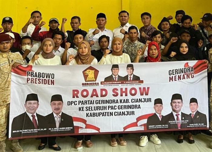 Partai Gerindra Cianjur Roadshow ke Dapil, Cek Struktural PAC dan Ranting, Ini Hasilnya  