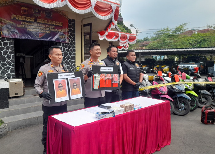 Polsek Pacet Cianjur Bongkar Komplotan Curanmor, 23 Motor Disita