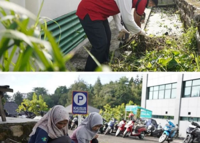 Jaga Kebersihan Lingkungan, RSUD Cimacan Laksanakan Giat Jumsih