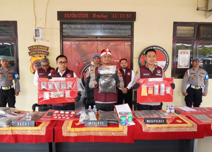 13.378 Butir OKT Diamankan, Lima Orang Ditangkap Polisi di Cianjur
