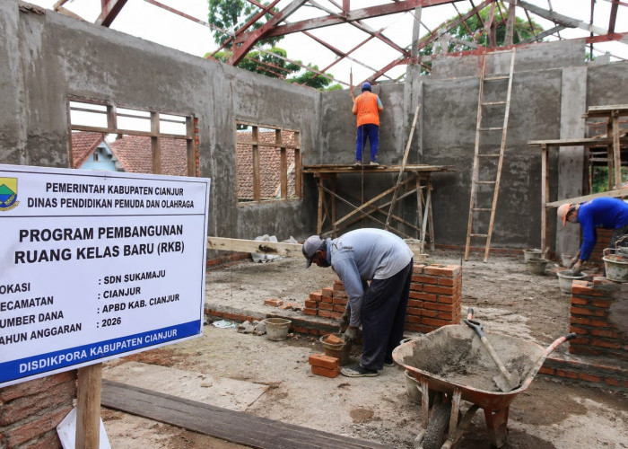 Disdikpora Cianjur Optimistis Program Pembangunan Ruang Kelas Tuntas Tahun Ini