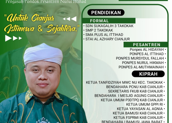 Usung Tagline 'Untuk Cianjur Istimewa dan Sejahtera' Ahmad Yusup Jadi Penantang Baru di Pilkada Cianjur