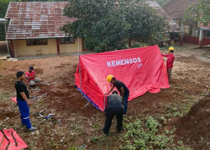 Tagana Tasikmalaya Siagakan Tenda Darurat di Daerah Terdampak Gempa Garut