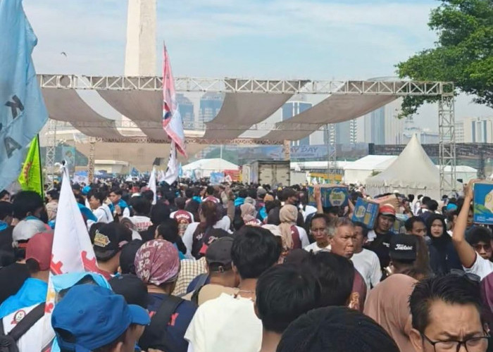 Ribuan Buruh Cianjur Ikut May Day di Monas Jakarta, Aksi Diubah Jadi Perayaan
