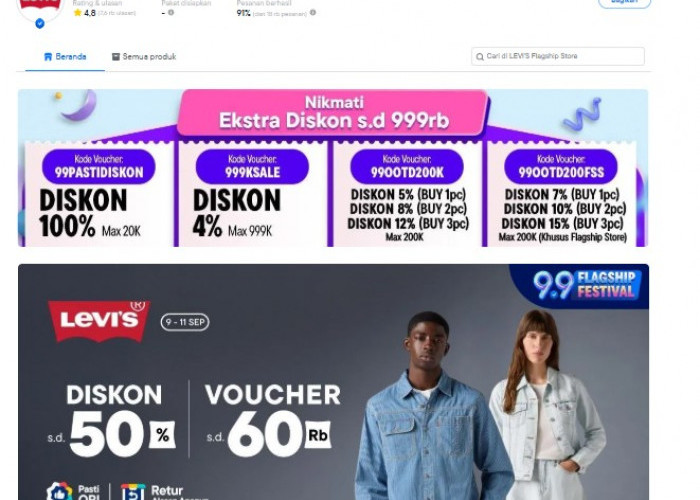 Berbagai Kategori Produk yang Bisa Anda Temukan di Levi's Official Store Blibli!