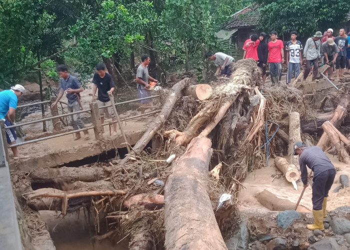 Banjir Rendam Sejumlah Desa di Cianjur, Jembatan Roboh hingga Pohon Tumbang