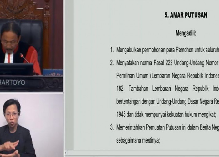 MK Hapus Pasal “Presidential Threshold” Pada UU Pemilu