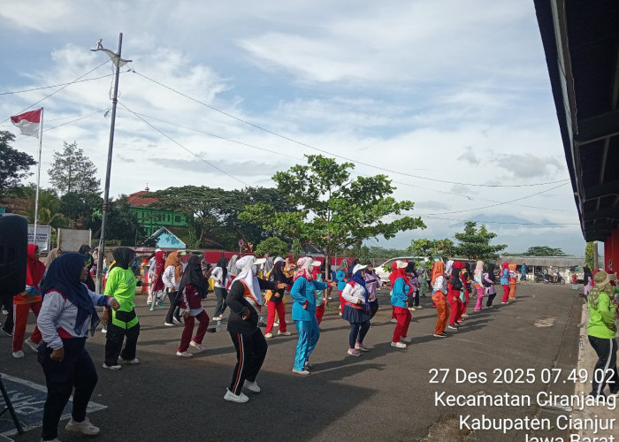 Gelar Senam dan Pameran UMKM, PAD Retribusi Pasar Ciranjang Lampaui Target