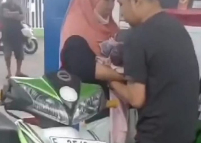 Hendak ke Rumah Mertua, Seorang Ibu di Cianjur Selatan Melahirkan di SPBU