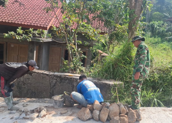 Satgas TMMD Kodim Cianjur Percepat Penyelesaian Pipanisasi, TPT, dan Rutilahu