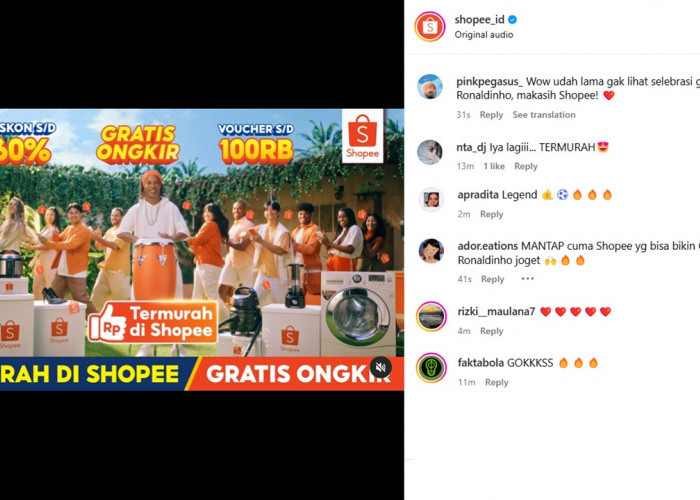 Ronaldinho Kembali! Legenda Sepak Bola Joget Samba di Iklan Terbaru Shopee