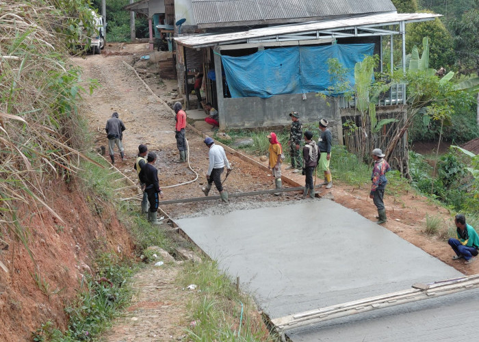 Betonisasi TMMD Cianjur Tembus 65 Persen, Hotmix Hampir Selesai