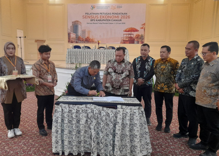 BPS dan Pemkab Cianjur Canangkan Komitmen Bersama Sukseskan Sensus Ekonomi 2026