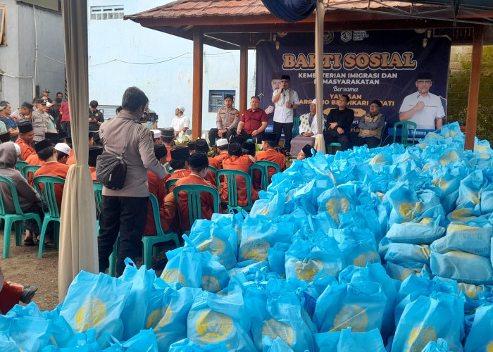 Jelang Puasa Ramadan, Kemenimipas dan Yayasan Arridho Salurkan Ribuan Paket Sembako